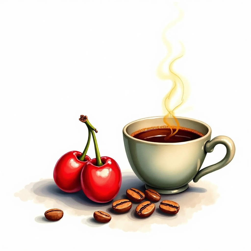 Barako Liberica variety — watercolor illustration