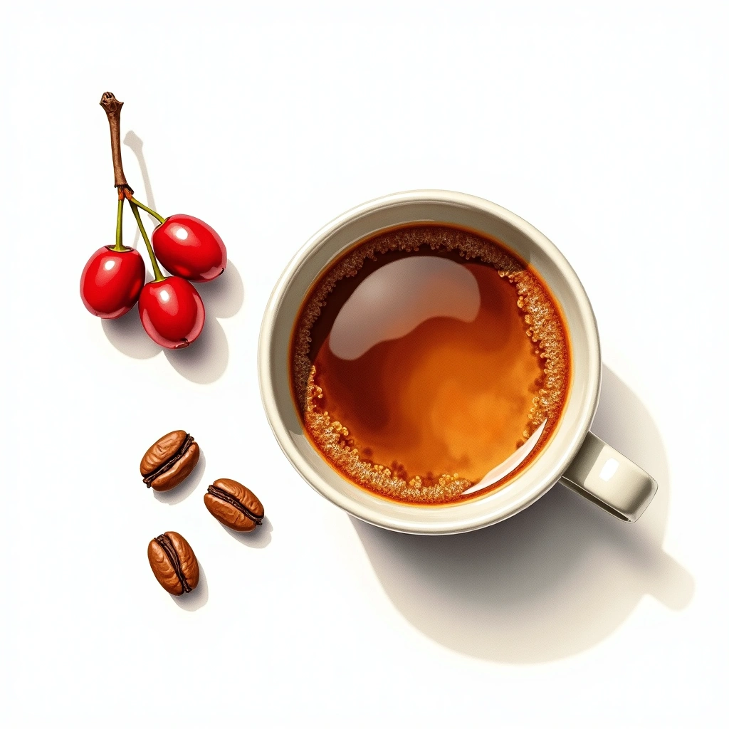 Jember Arabica variety — watercolor illustration