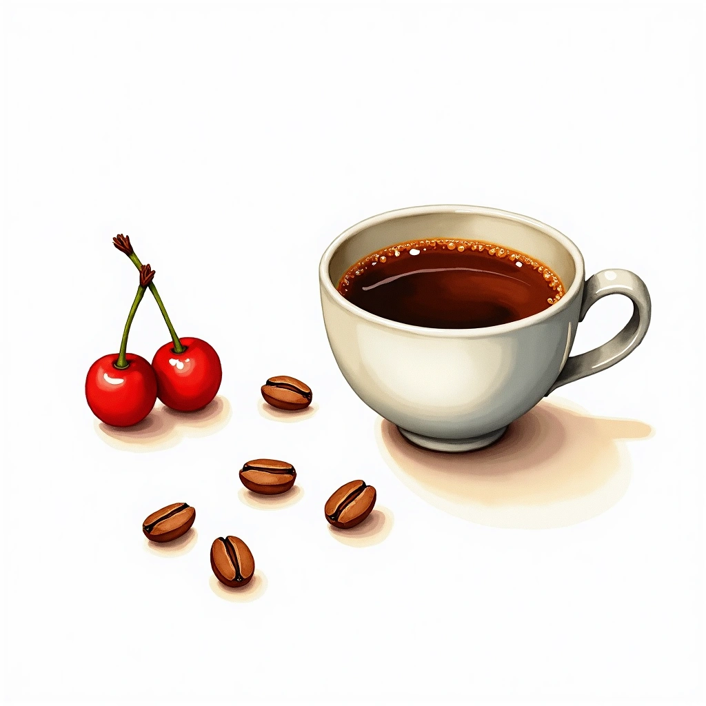 SL14 Arabica variety — watercolor illustration