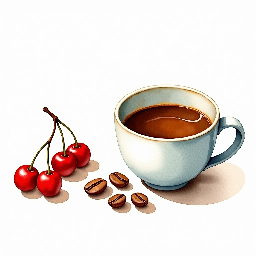 SL34 Arabica variety — watercolor illustration