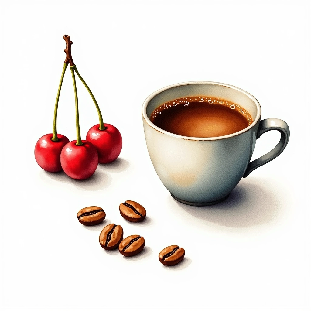 SL4 Arabica variety — watercolor illustration