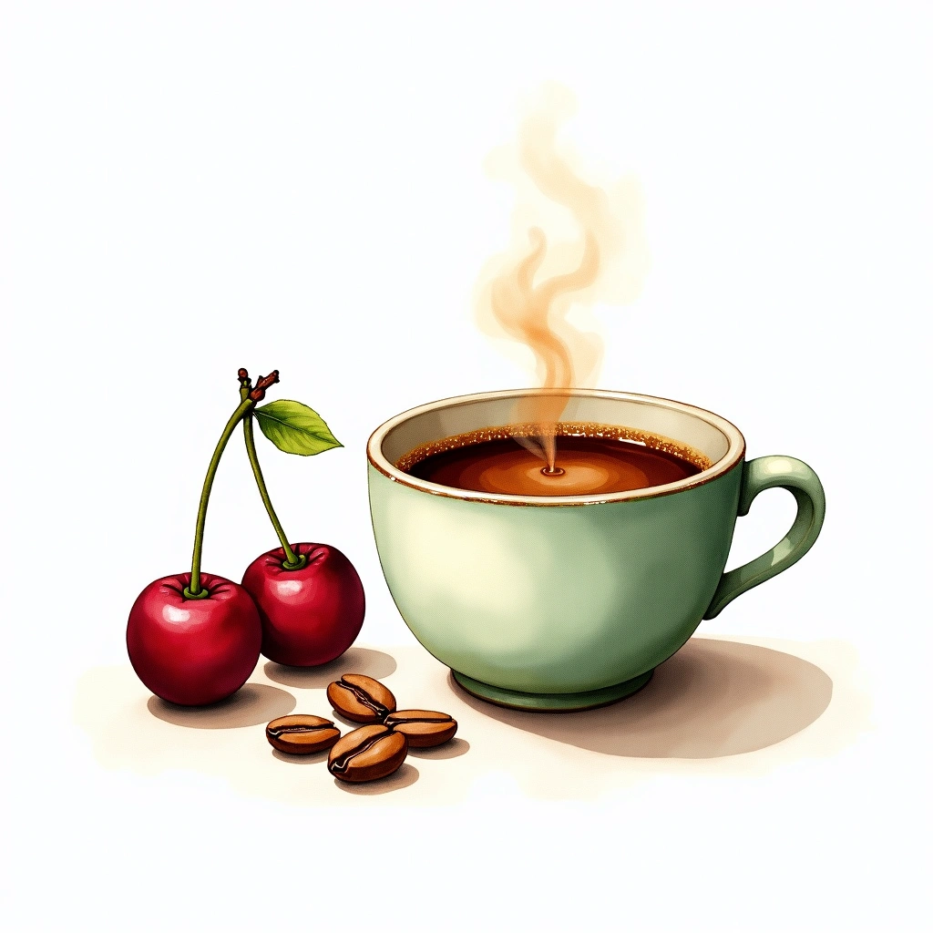 Starmaya Arabica variety — watercolor illustration