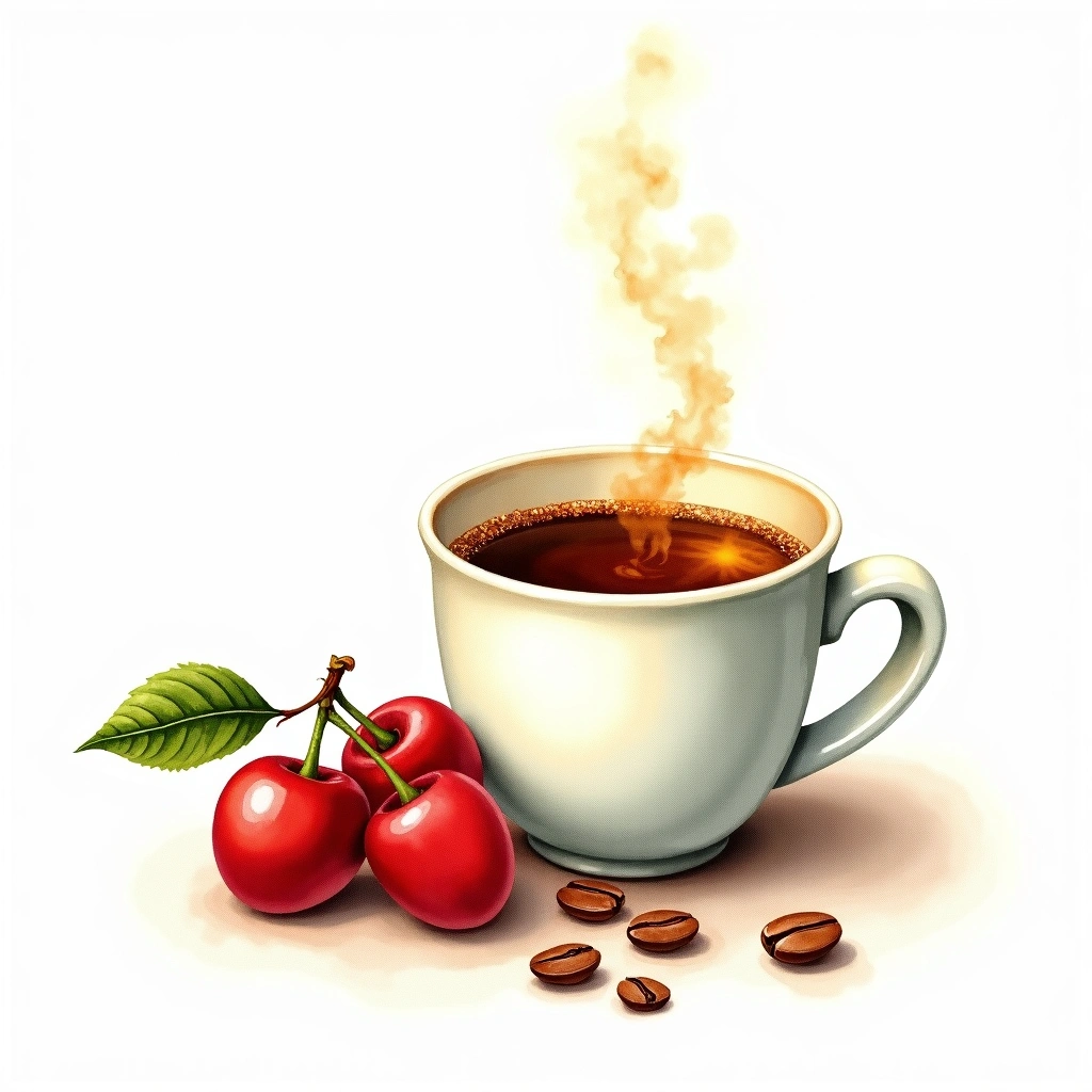 Tabi Arabica variety — watercolor illustration